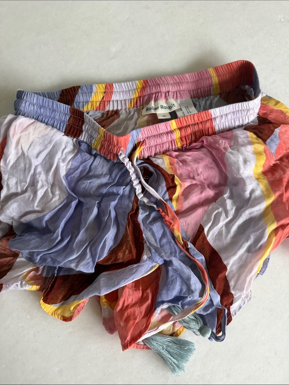 Roller Rabbit Multicolor Striped Elastic-Waist Women’s Shorts